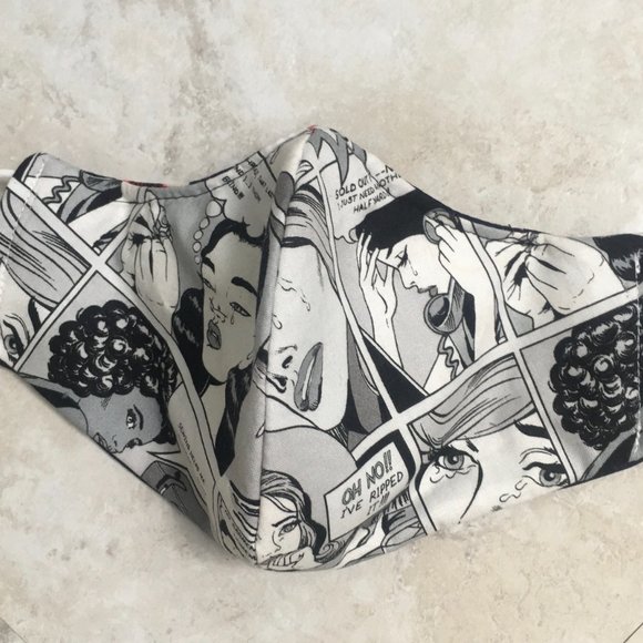 Cotton Custom 3 Layered - Face Masks W Nose Wire - Picture 2 of 16